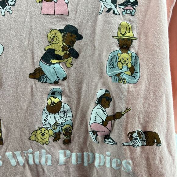 Dog Limited Rappers With Puppies Rare Hip Hop Pink Tee Shirt Unisex Adults Xlarg - Picture 6 of 9